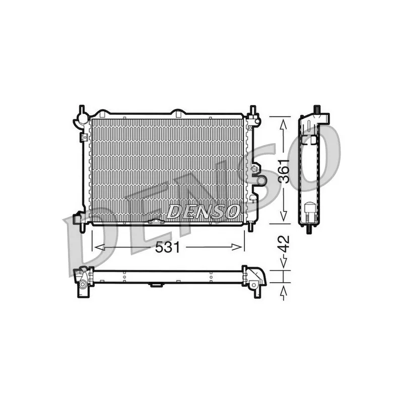 Radiateur, refroidissement du moteur DENSO DRM20014