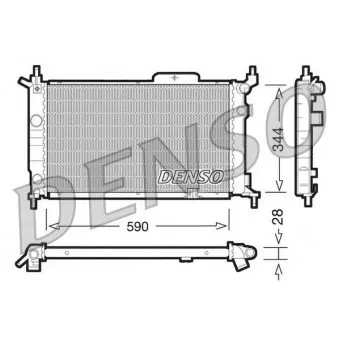 Radiateur, refroidissement du moteur DENSO DRM20015