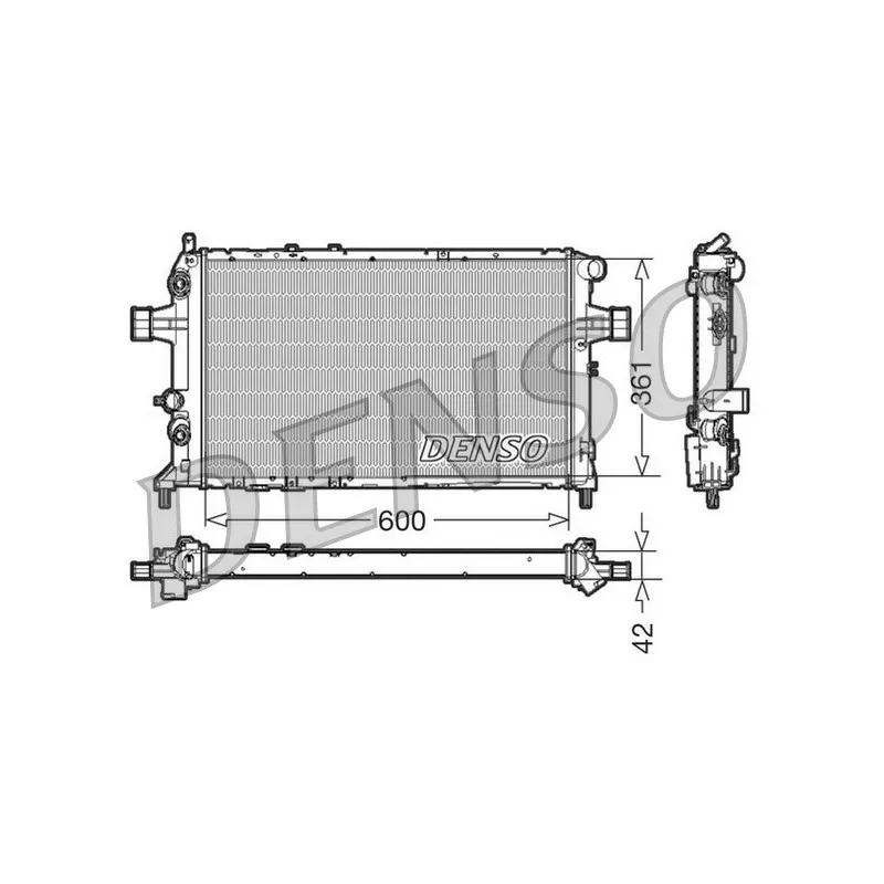 Radiateur, refroidissement du moteur DENSO DRM20016