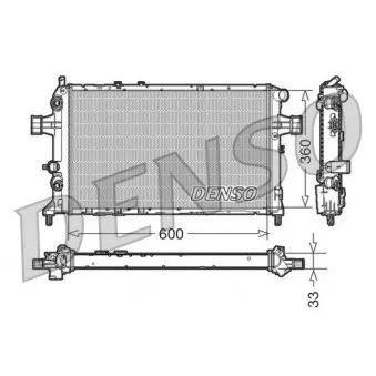Radiateur, refroidissement du moteur DENSO DRM20017