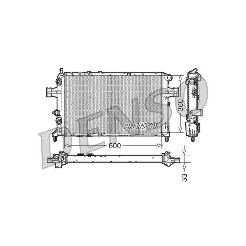Radiateur, refroidissement du moteur DENSO DRM20017