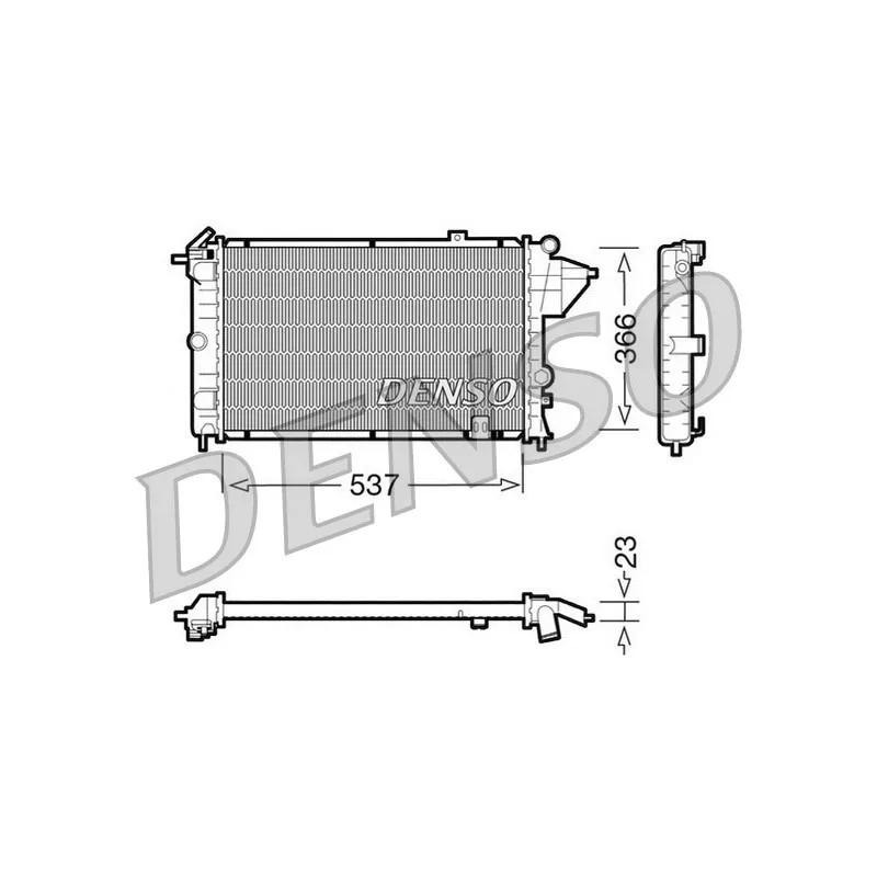 Radiateur, refroidissement du moteur DENSO DRM20023