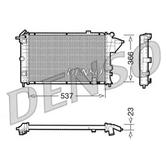 Radiateur, refroidissement du moteur DENSO DRM20024