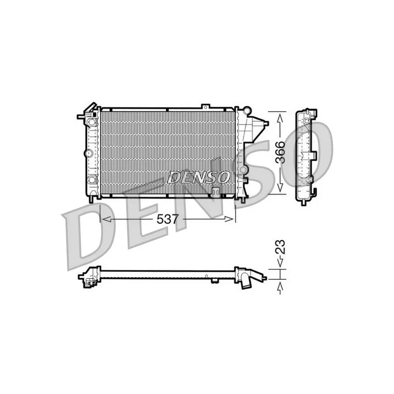 Radiateur, refroidissement du moteur DENSO DRM20024