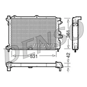 Radiateur, refroidissement du moteur DENSO DRM20025