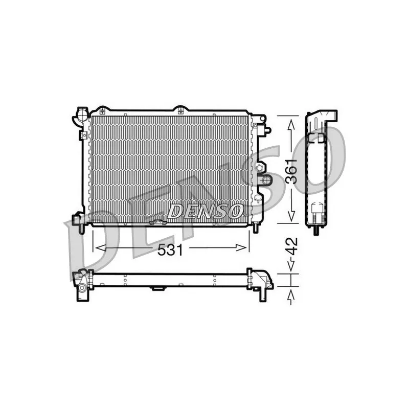 Radiateur, refroidissement du moteur DENSO DRM20025