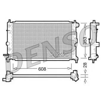 Radiateur, refroidissement du moteur DENSO DRM20026