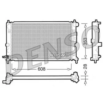 Radiateur, refroidissement du moteur DENSO DRM20027