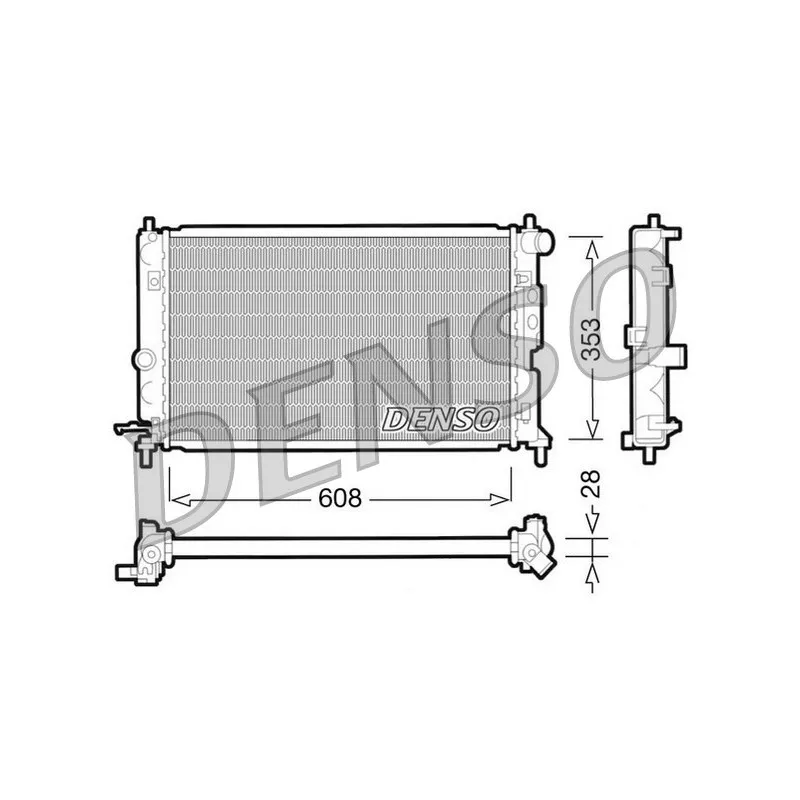 Radiateur, refroidissement du moteur DENSO DRM20027