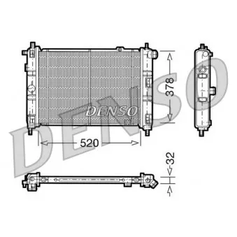Radiateur, refroidissement du moteur DENSO DRM20030