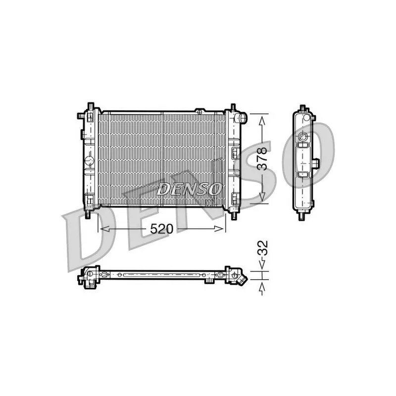Radiateur, refroidissement du moteur DENSO DRM20030