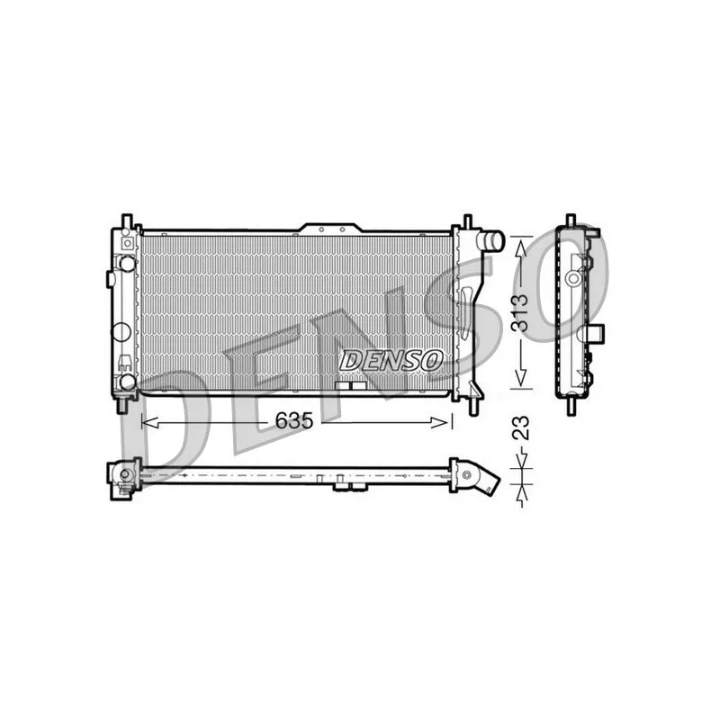 Radiateur, refroidissement du moteur DENSO DRM20034