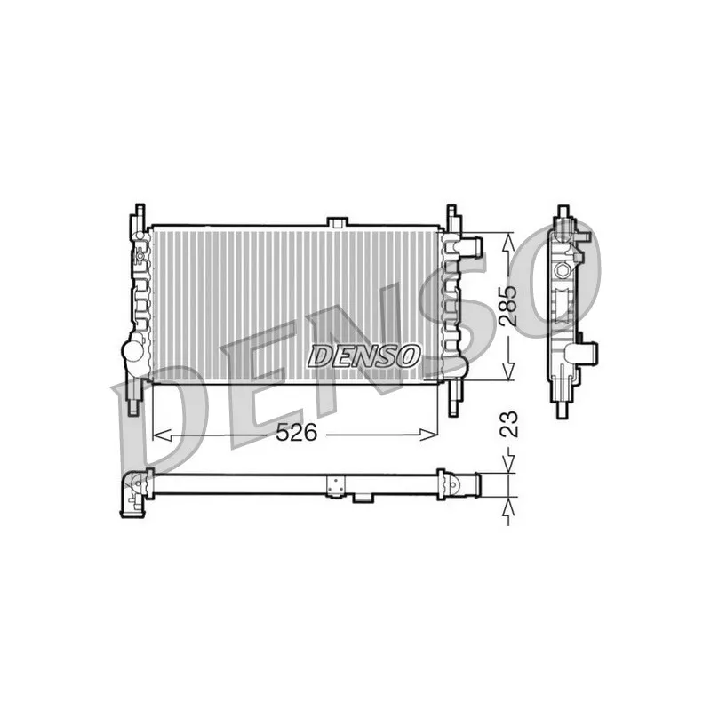 Radiateur, refroidissement du moteur DENSO DRM20035