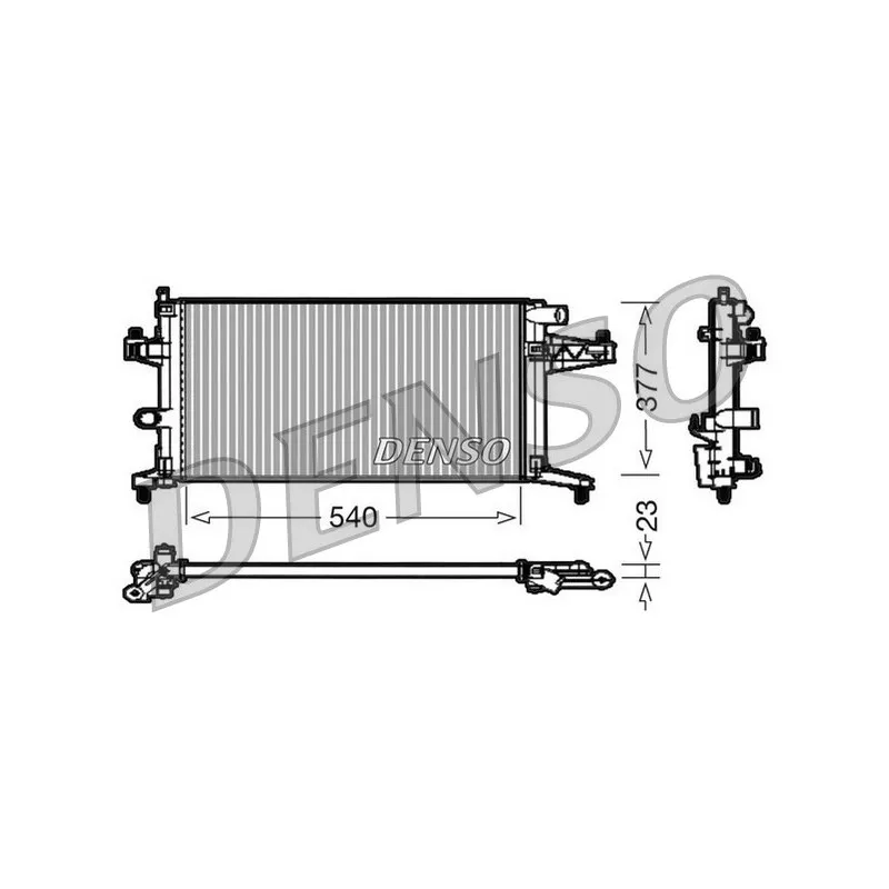 Radiateur, refroidissement du moteur DENSO DRM20038