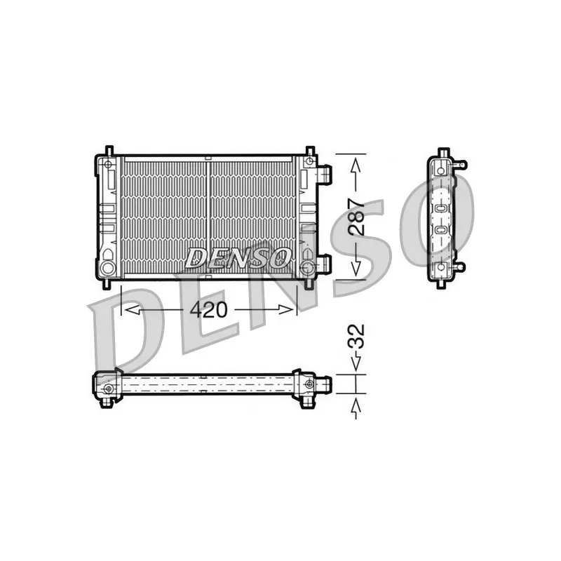 Radiateur, refroidissement du moteur DENSO DRM20063