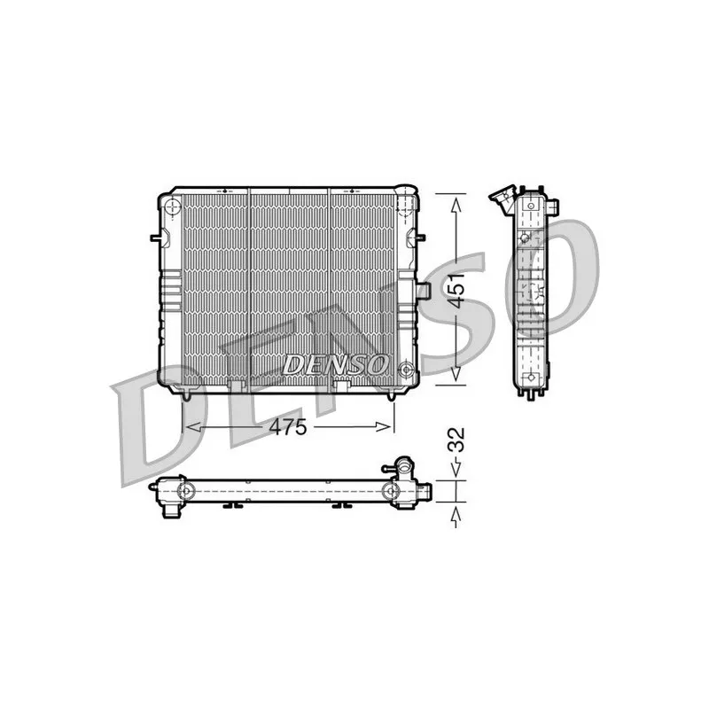 Radiateur, refroidissement du moteur DENSO DRM20074