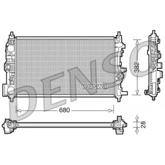 Radiateur, refroidissement du moteur DENSO DRM20078