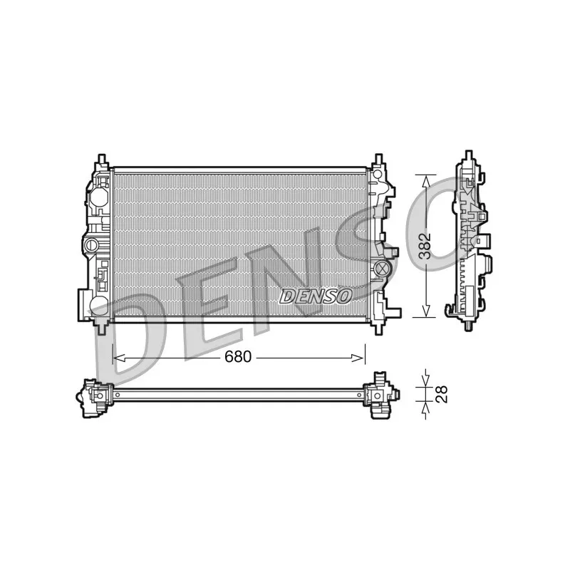 Radiateur, refroidissement du moteur DENSO DRM20078
