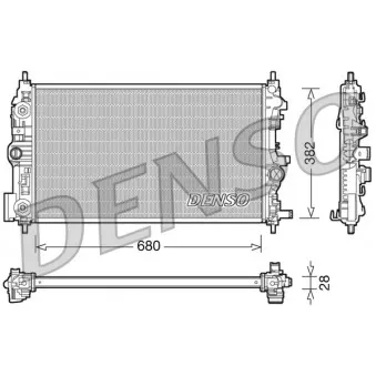 Radiateur, refroidissement du moteur DENSO DRM20079