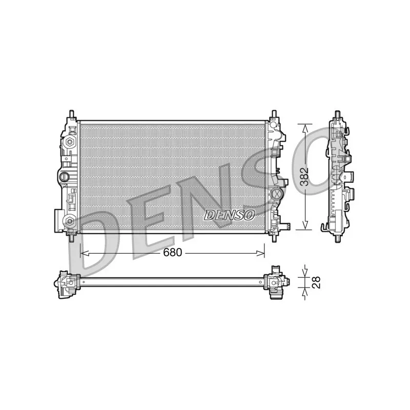 Radiateur, refroidissement du moteur DENSO DRM20079