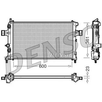 Radiateur, refroidissement du moteur DENSO DRM20086