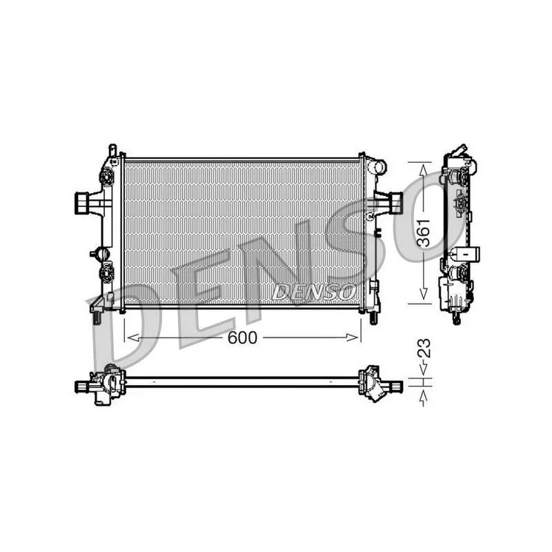 Radiateur, refroidissement du moteur DENSO DRM20086