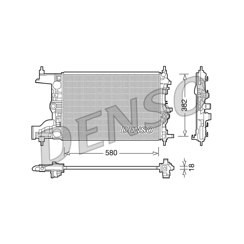 Radiateur, refroidissement du moteur DENSO DRM20094
