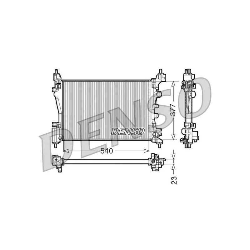 Radiateur, refroidissement du moteur DENSO DRM20095