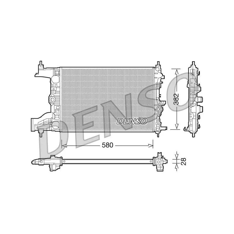Radiateur, refroidissement du moteur DENSO DRM20096