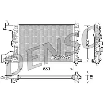 Radiateur, refroidissement du moteur DENSO DRM20097