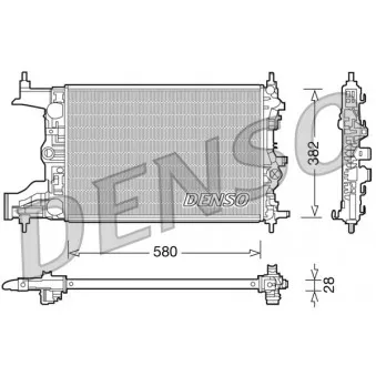 Radiateur, refroidissement du moteur DENSO DRM20098