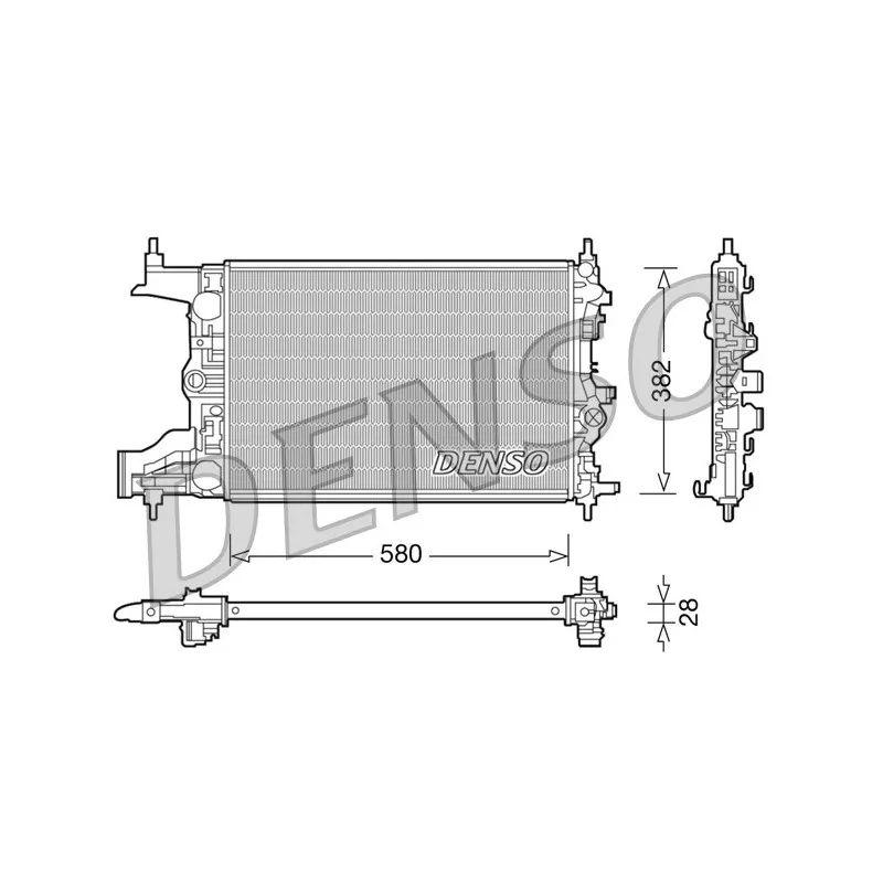 Radiateur, refroidissement du moteur DENSO DRM20098
