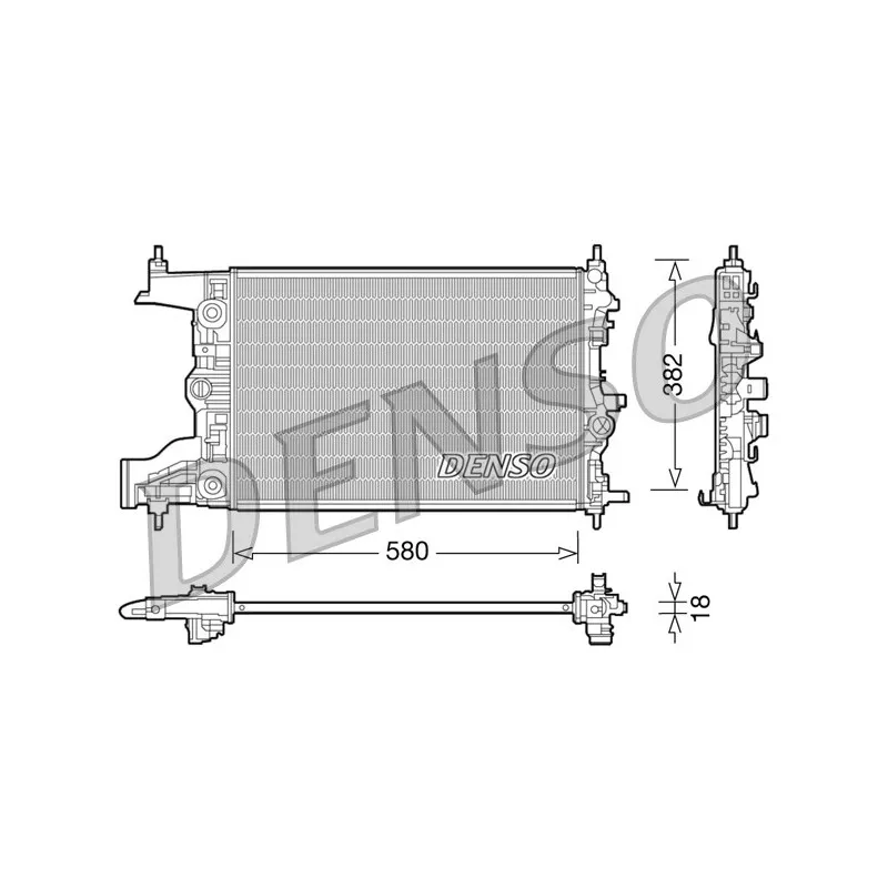 Radiateur, refroidissement du moteur DENSO DRM20099