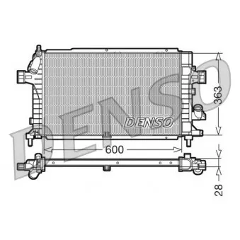 Radiateur, refroidissement du moteur DENSO DRM20100