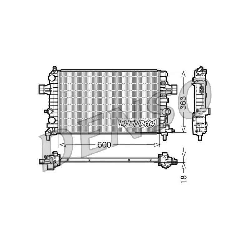 Radiateur, refroidissement du moteur DENSO DRM20103