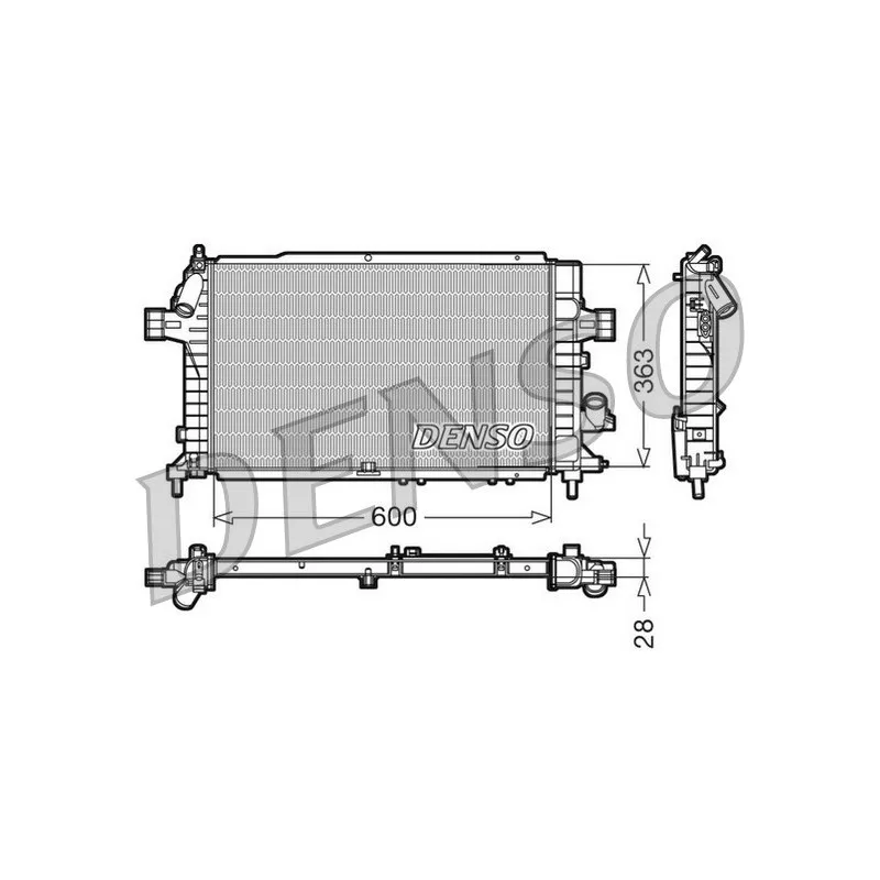 Radiateur, refroidissement du moteur DENSO DRM20104