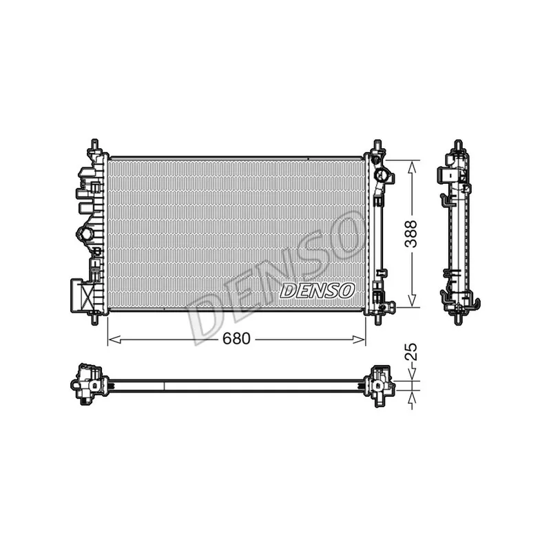 Radiateur, refroidissement du moteur DENSO DRM20107