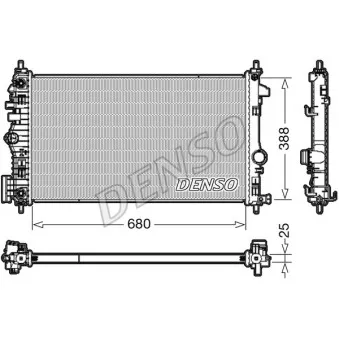 Radiateur, refroidissement du moteur DENSO DRM20108