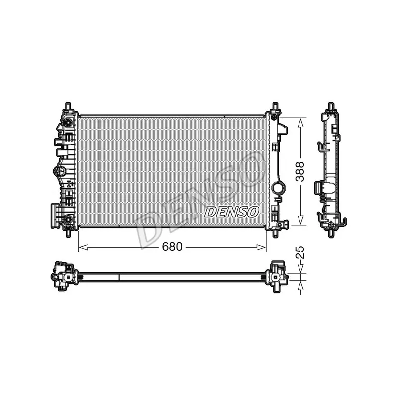 Radiateur, refroidissement du moteur DENSO DRM20108