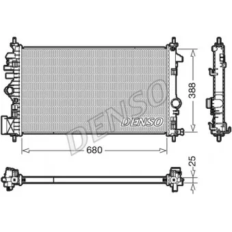 Radiateur, refroidissement du moteur DENSO DRM20109