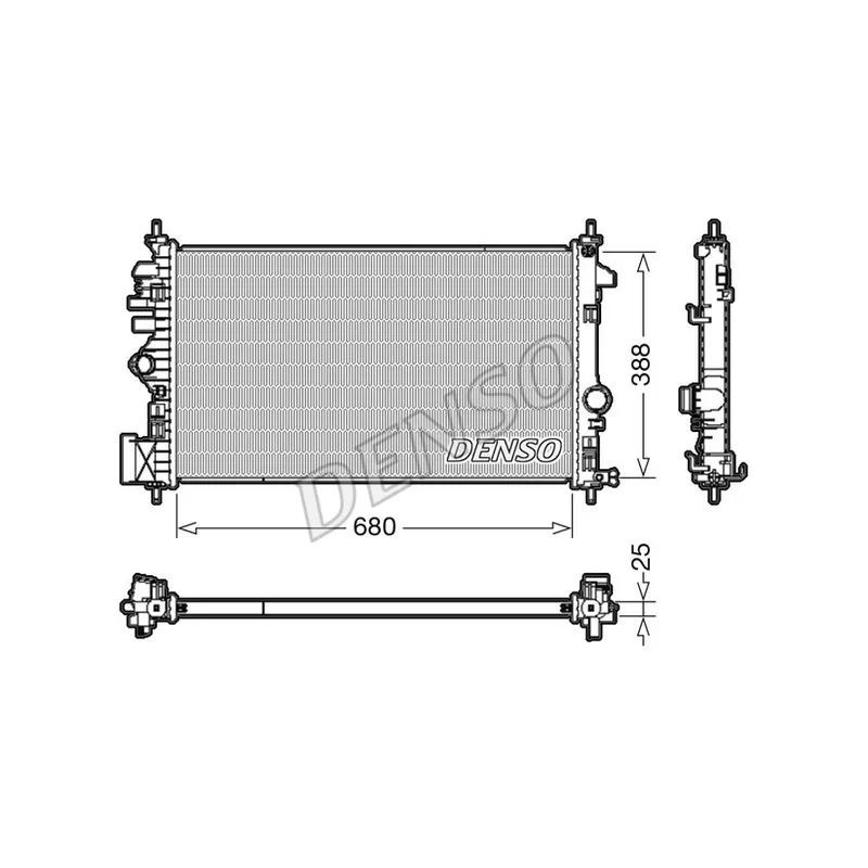 Radiateur, refroidissement du moteur DENSO DRM20109
