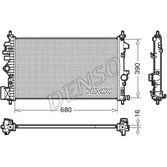Radiateur, refroidissement du moteur DENSO DRM20110