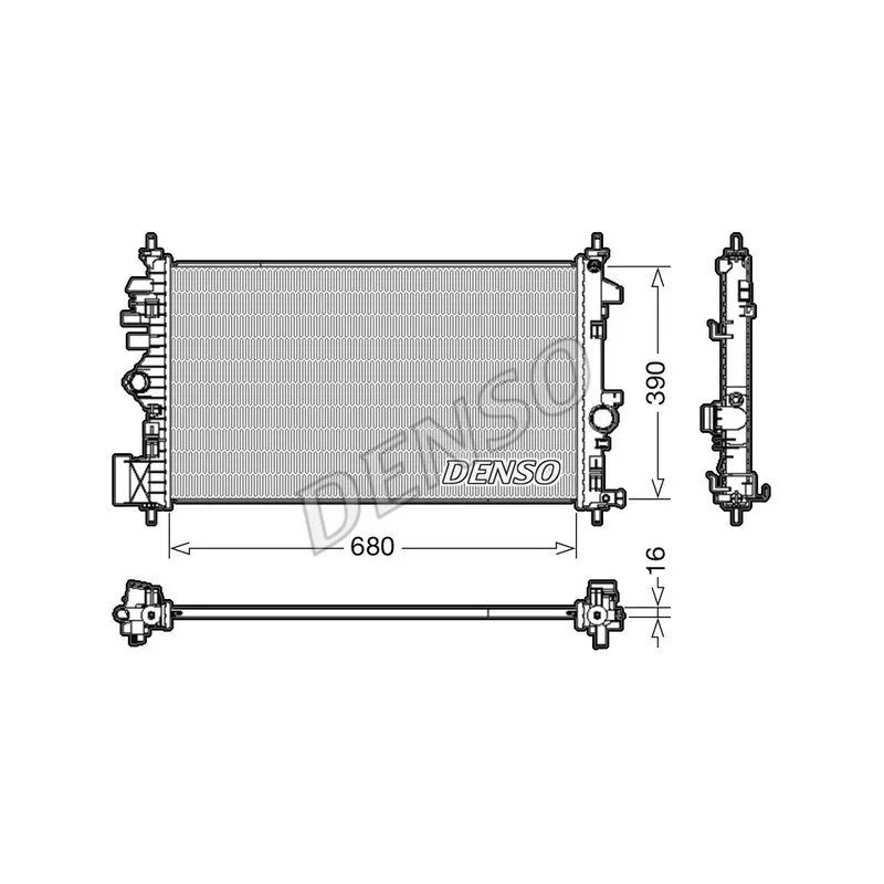 Radiateur, refroidissement du moteur DENSO DRM20110