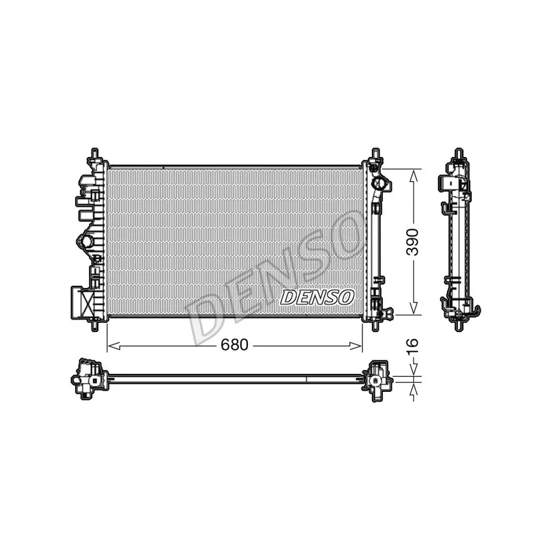 Radiateur, refroidissement du moteur DENSO DRM20111