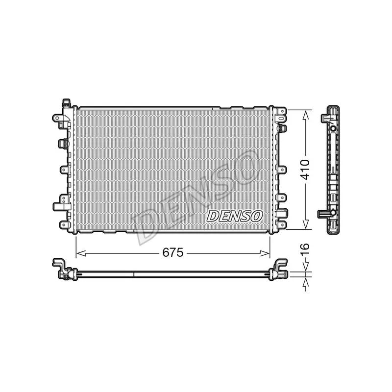 Radiateur, refroidissement du moteur DENSO DRM20113