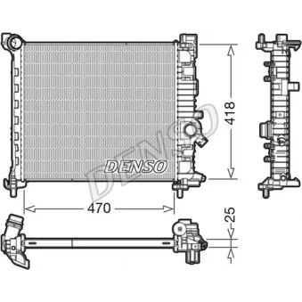 Radiateur, refroidissement du moteur DENSO DRM20114