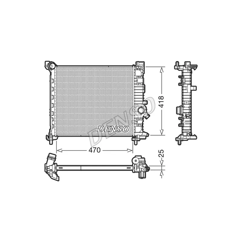 Radiateur, refroidissement du moteur DENSO DRM20114