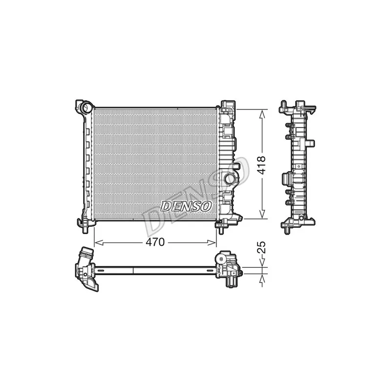 Radiateur, refroidissement du moteur DENSO DRM20115
