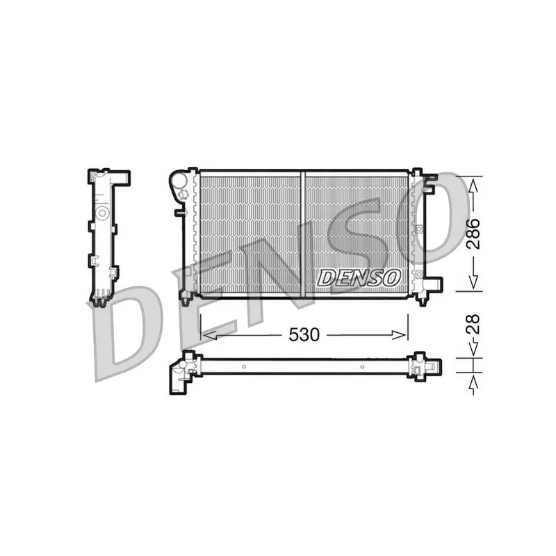 Radiateur, refroidissement du moteur DENSO DRM21002
