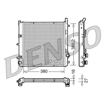 Radiateur, refroidissement du moteur DENSO DRM21005